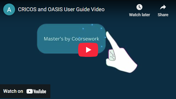 CRICOS and OASIS User Guide Video