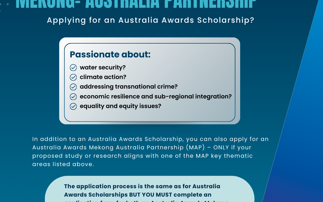 Extra Opportunities with Mekong-Australia Partnership!