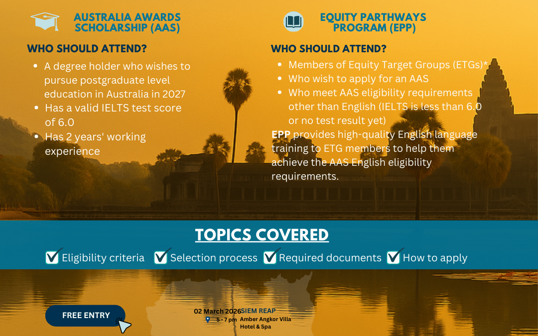 Australia Awards is coming to Siem Reap for an info session